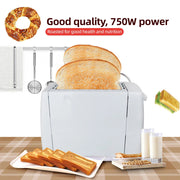 Toaster 2 Slice Wide Slot with 6 Preset Temperature and Timing Small Stainless Steel Bread Toaster with Manual Stop Mein Shop