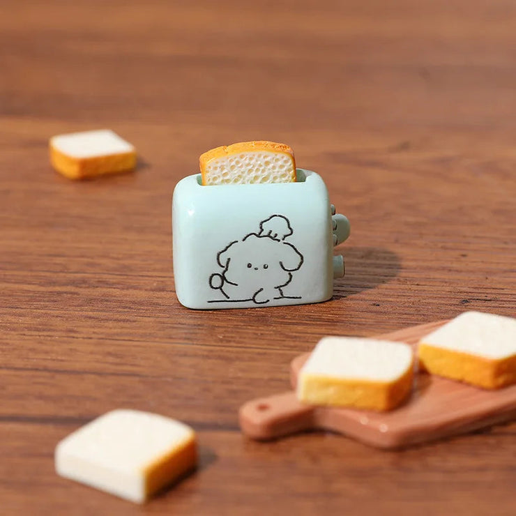 12Pcs/Lot Artificial Bread Toaster Cute Cartoon Fake Food DIY Resin Sweet Flatback Cabochon Jewelry Pendant Homemade Gift Mein Shop