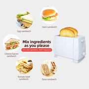 Toaster 2 Slice Wide Slot with 6 Preset Temperature and Timing Small Stainless Steel Bread Toaster with Manual Stop Mein Shop