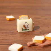 12Pcs/Lot Artificial Bread Toaster Cute Cartoon Fake Food DIY Resin Sweet Flatback Cabochon Jewelry Pendant Homemade Gift Mein Shop