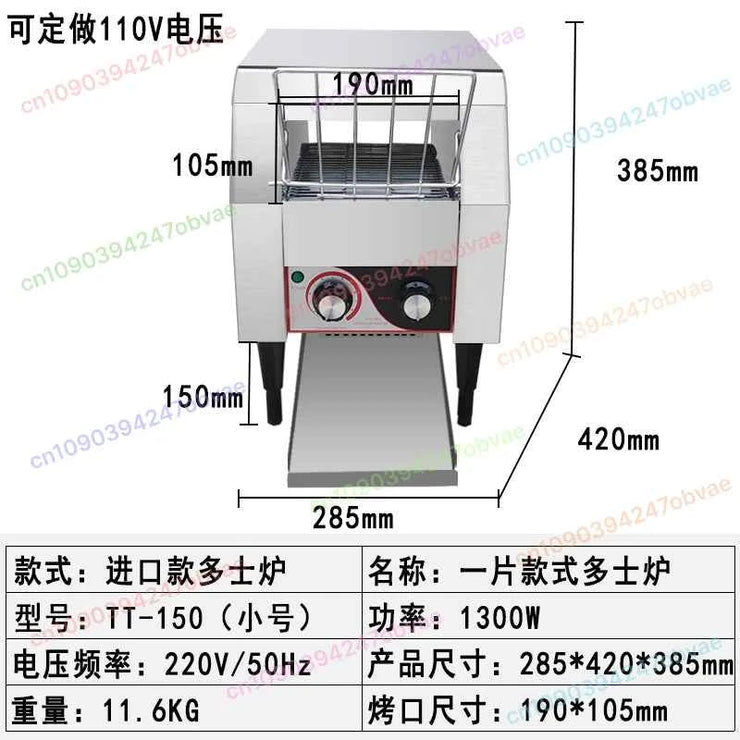 Chain Toaster Commercial Crawler Square Charter Turtle Driver Roaster Automatic Hotel Breakfast Toaster