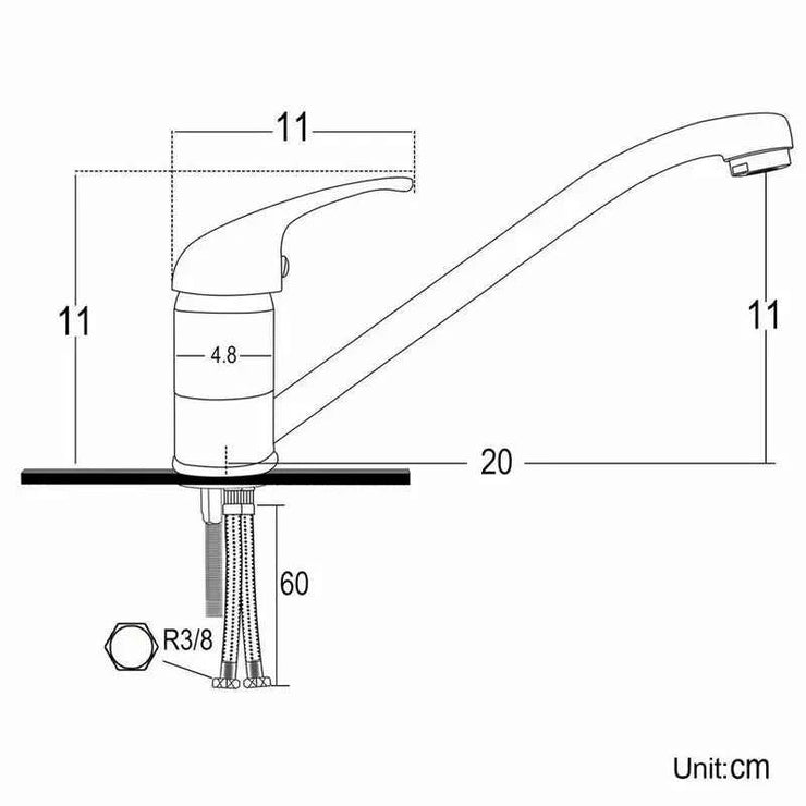 Faucets Kitchen Standing Faucet Bathroom Faucet Single Handle Basin Taps Hot & Cold Water Tap Chrome Plated Sink Faucets