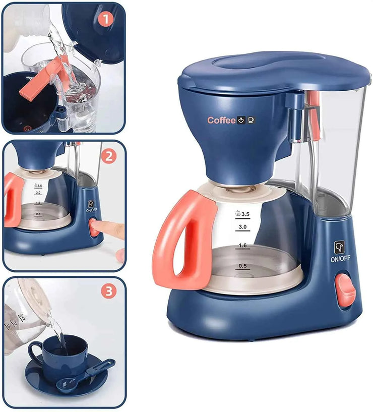 Interactive Electric Kitchen Playset Kids Children Mini Simulation Household Appliances Light Toy Gift Pretend Cooking Role Play