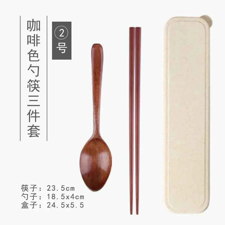 Handmade Dinnerware Cutlery for Kitchen, Wooden Spoon & Fork Dinner Kit for Rice, Soups, Cereal, Home Tableware