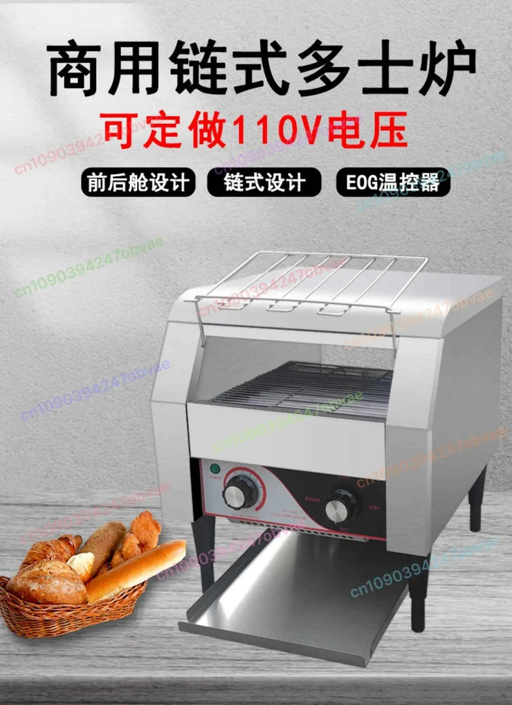 Chain Toaster Commercial Crawler Square Charter Turtle Driver Roaster Automatic Hotel Breakfast Toaster