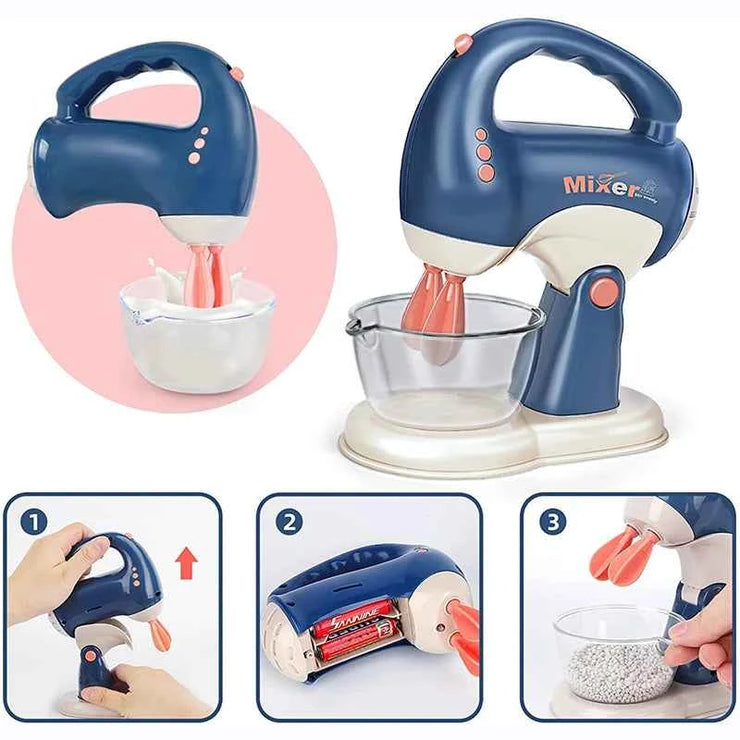 Kids Pretend Play Kitchen Home Appliances Set Toy Household Coffee Maker Mixer Toaster Vacuum Cleaner Playset for Children Gifts