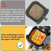 Air Fryer Paper Liners Disposable Oil-Proof Waterproof Baking Paper Round Square And Rectangle Parchment Kitchen Party Supplies