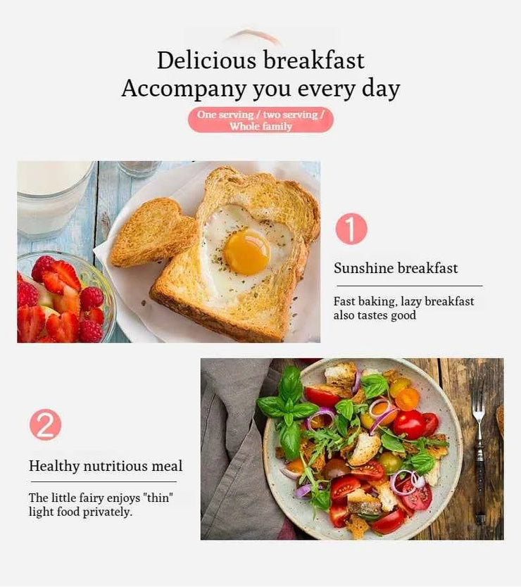 110V/220V Home Toaster 6 Modes 2 Slice Bread Toast Maker Automatic Breakfast Machine One-Click Operation Sandwich Maker 2023 New