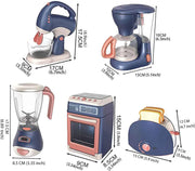 Interactive Electric Kitchen Playset Kids Children Mini Simulation Household Appliances Light Toy Gift Pretend Cooking Role Play