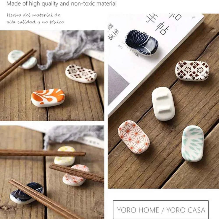 Kitchen Tools Rest Ceramic Chopsticks Stand Tableware Chopsticks Spoon Rack Chopsticks Holder