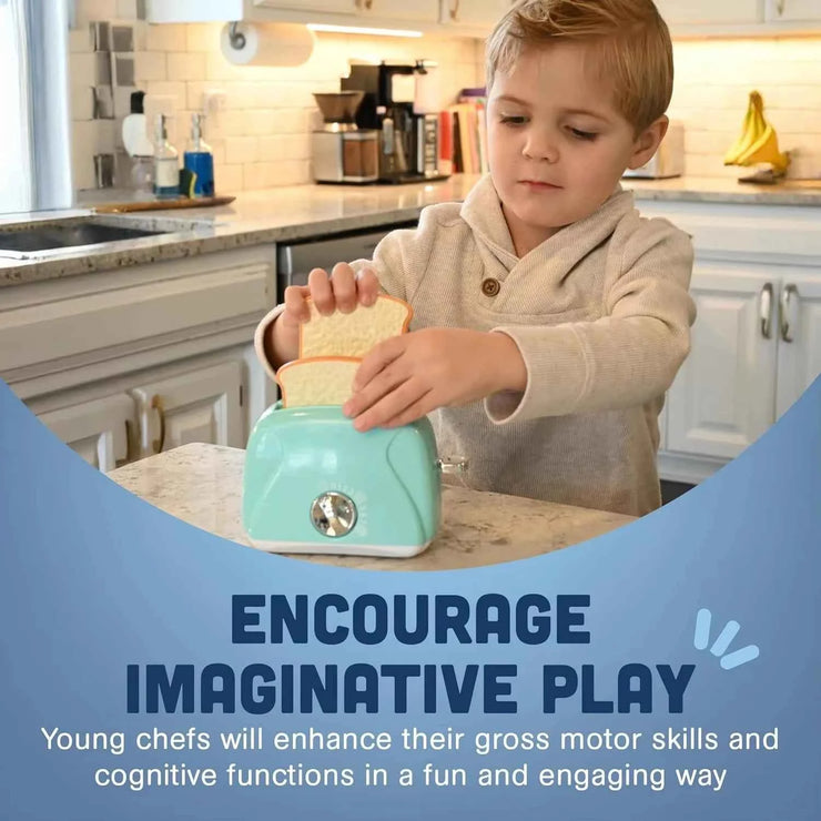 Kitchen Toys Set Kids Pretend Play Home Appliances Washing Machine Toaster Microwave Juicer Egg Cooker Girls Boys Play House Toy