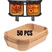 Air Fryer Paper Liners Disposable Oil-Proof Waterproof Baking Paper Round Square And Rectangle Parchment Kitchen Party Supplies