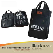 Outdoor Camping Kitchenware 8-Piece Set Comes with A Full Set of Thickened Cookware Storage Kit Cutlery Camping Supplies Tools