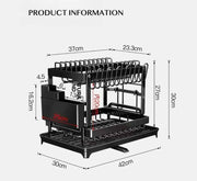 Kitchen drain rack dish rack household utensils knives and forks storage racks Tabletop drying bowl rack kitchen organizer