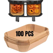 Air Fryer Paper Liners Disposable Oil-Proof Waterproof Baking Paper Round Square And Rectangle Parchment Kitchen Party Supplies