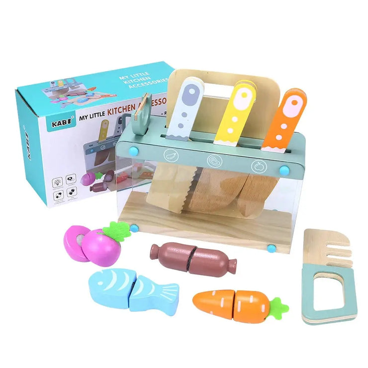 wooden Kitchen toy wooden tableware Food Sets toy  role play Educational Cosplay preschool gifts for kids Kitchen Accessories