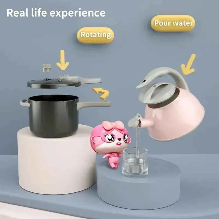 Kids Play Kitchen Set Pretend Play Cooking Toys Set Kitchen Toy Playset For Toddlers Pots And Pans  Role Playing Toys Gift