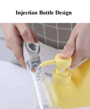 Kitchen Long Handle Cleaning Brush Automatic Liquid Dispenser Dishwashing Sponge Cleaning Brush Scrubber Kitchen Cleaning Tools