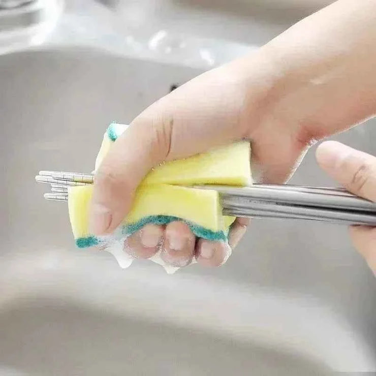 Highly absorbent double-sided sponge magic cleaning pot rust sponge cleaning brush kitchen grease cleaning tool