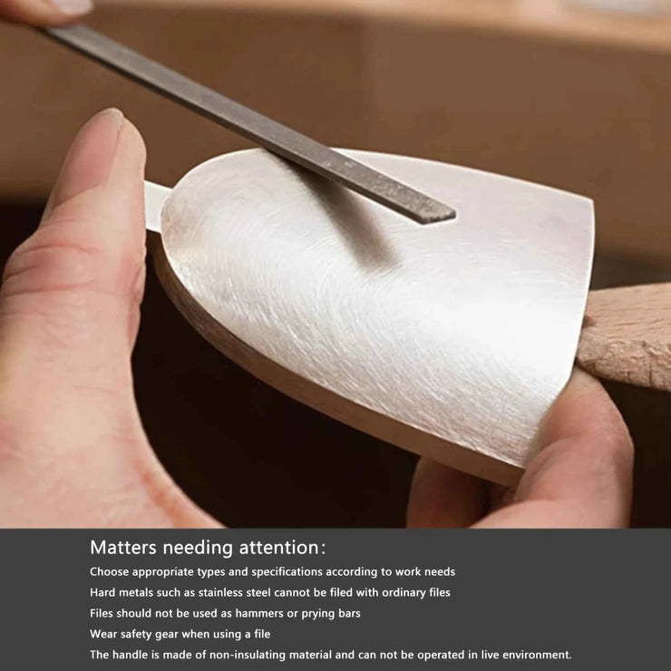 Premium Needle File Set - High-Carbon Steel Files with Non-Slip Ergonomic Handles for Precise Filing on Wood, Plastic, Model