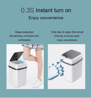 Kitchen Trash Bin 13L Bathroom Touch Trash Can In The Toilet Smart Garbage Bucket Waste Bins Dustbin Smart Trash Can Kitchen
