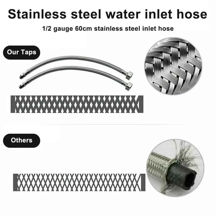 Faucets Kitchen Standing Faucet Bathroom Faucet Single Handle Basin Taps Hot & Cold Water Tap Chrome Plated Sink Faucets