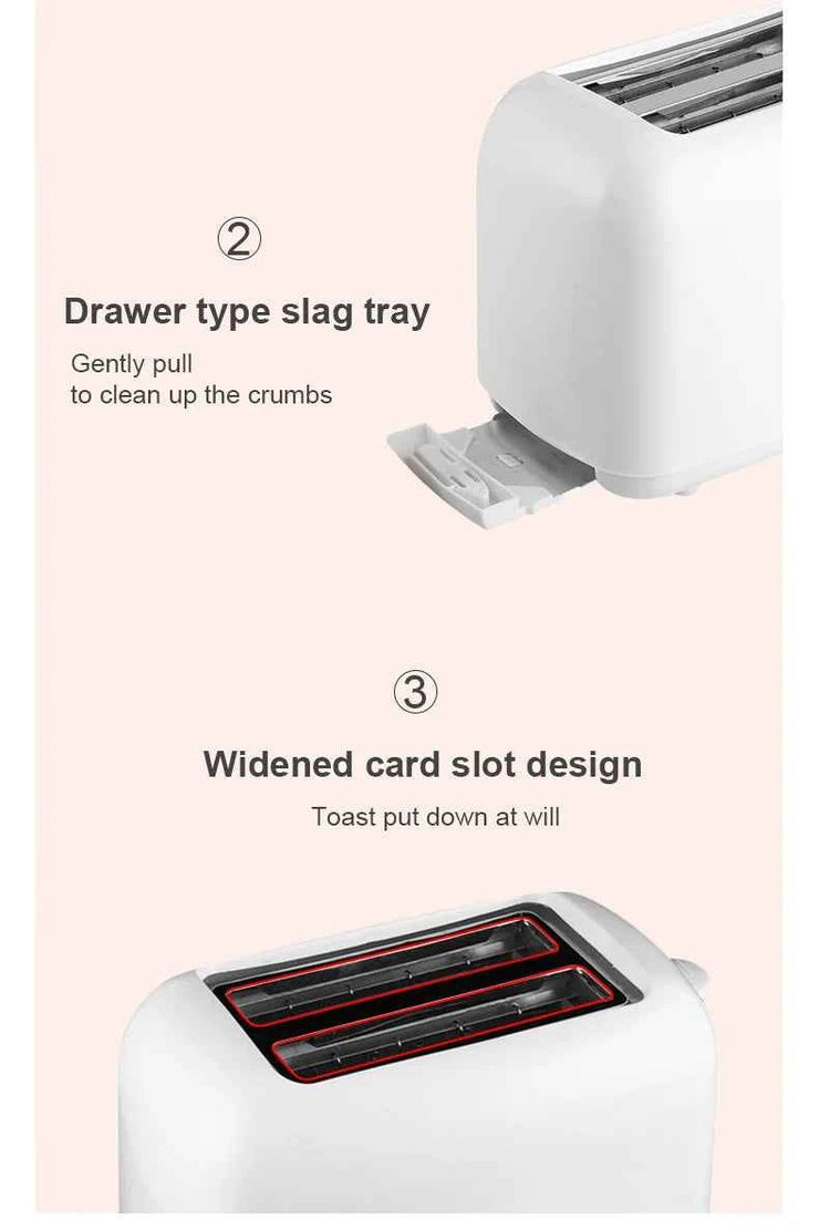 110V/220V Home Toaster 6 Modes 2 Slice Bread Toast Maker Automatic Breakfast Machine One-Click Operation Sandwich Maker 2023 New