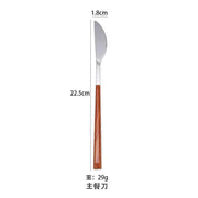 Kitchen Accessories Supplies 3pcs Reusable Wood Stainless Steel Cutlery Forks/spoons/cutlery 4 Kinds of