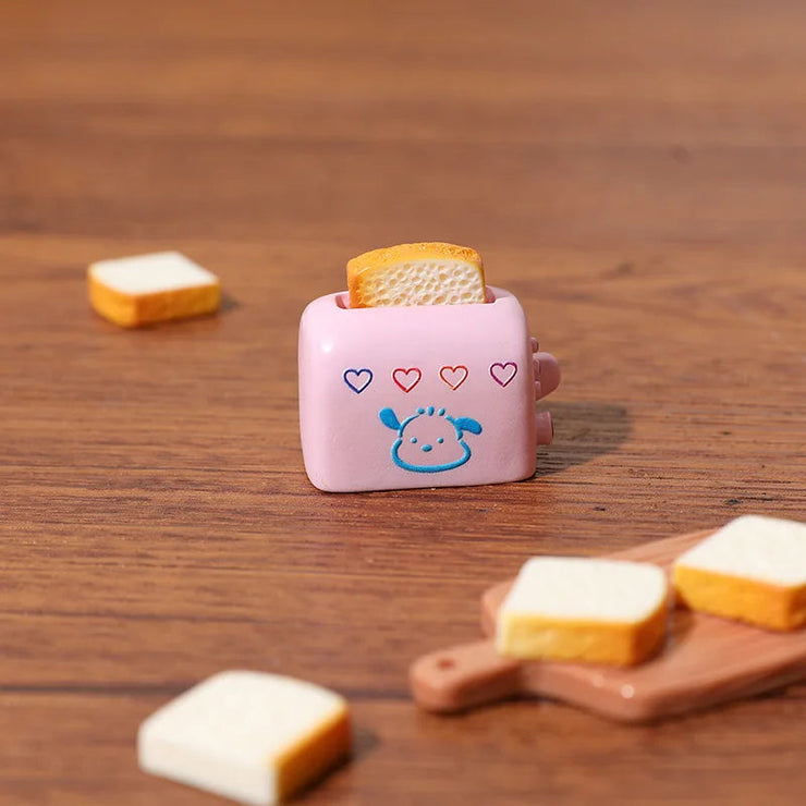12Pcs/Lot Artificial Bread Toaster Cute Cartoon Fake Food DIY Resin Sweet Flatback Cabochon Jewelry Pendant Homemade Gift Mein Shop
