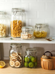 Round Glass Tea Jar Food Storage Box Preservation Container Mein Shop
