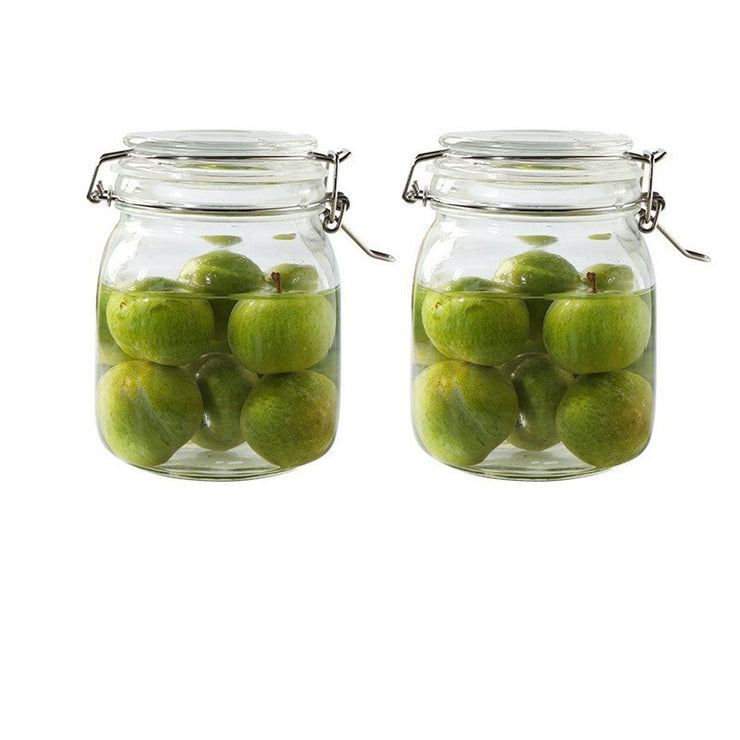 Round Glass Tea Jar Food Storage Box Preservation Container Mein Shop