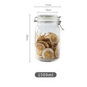 Round Glass Tea Jar Food Storage Box Preservation Container Mein Shop