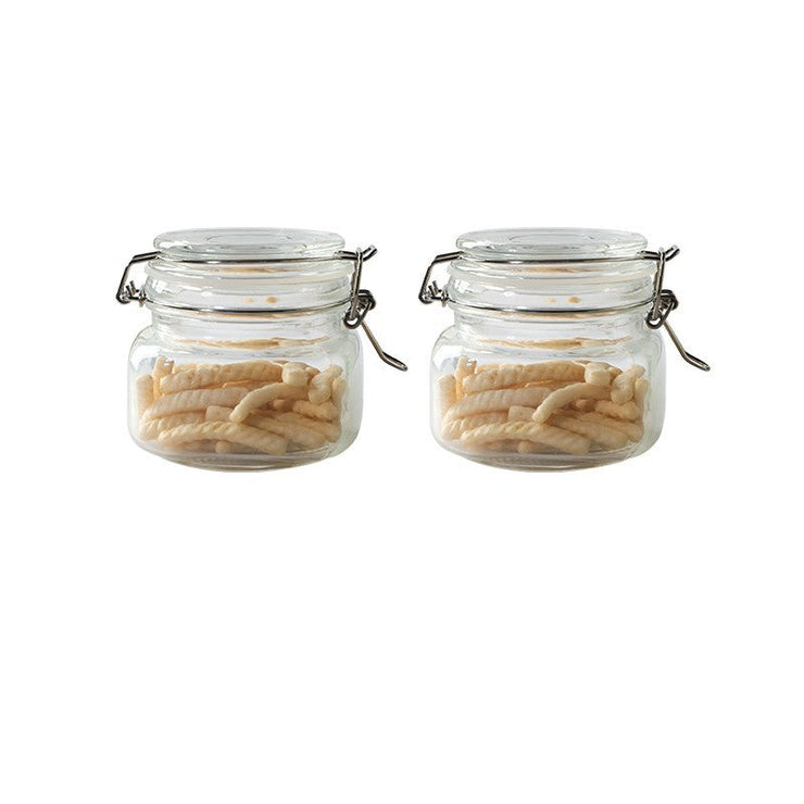 Round Glass Tea Jar Food Storage Box Preservation Container Mein Shop